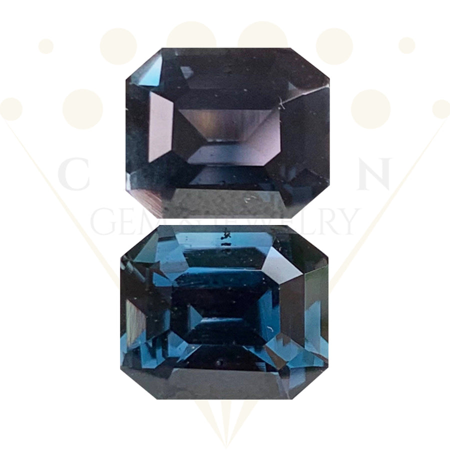4.09 Cts Natural Color Change Teal Sapphire - (UH) - CeylonFineGemsCo