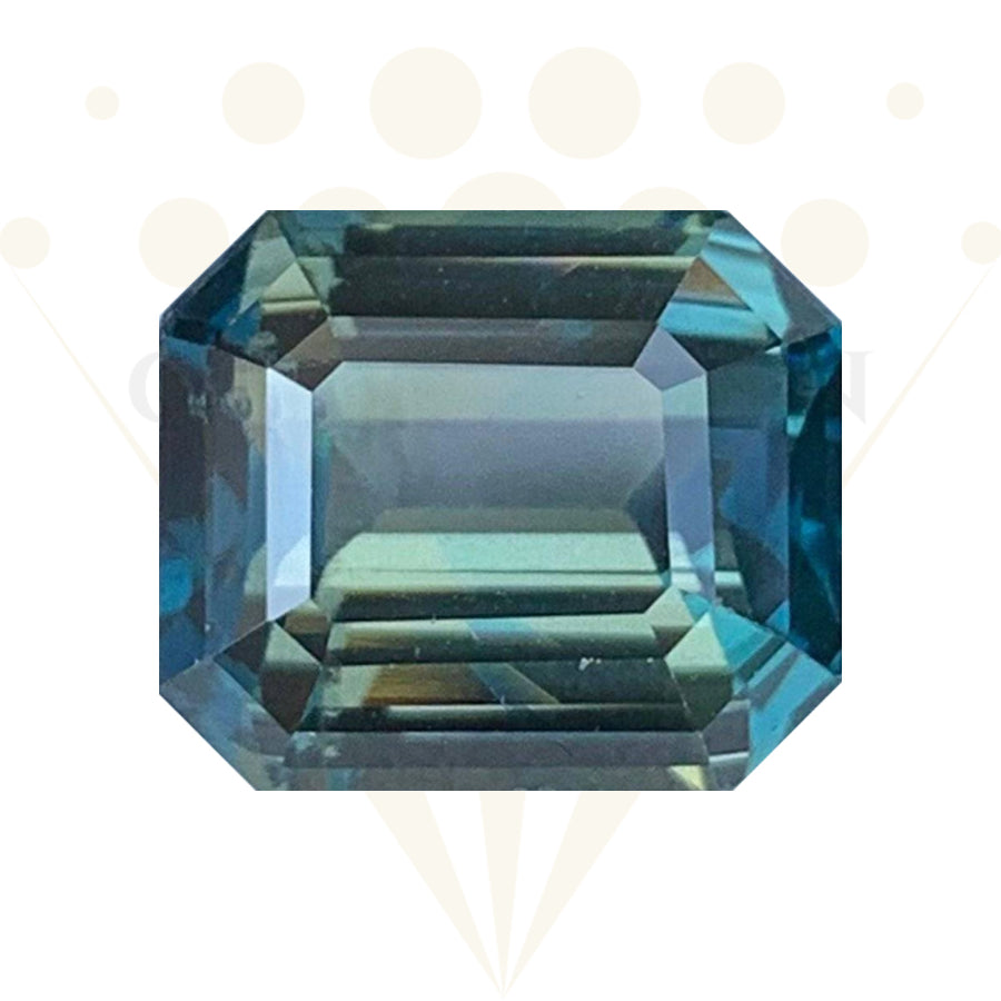 5.45 Cts Natural Teal Sapphire - (UH) - CeylonFineGemsCo