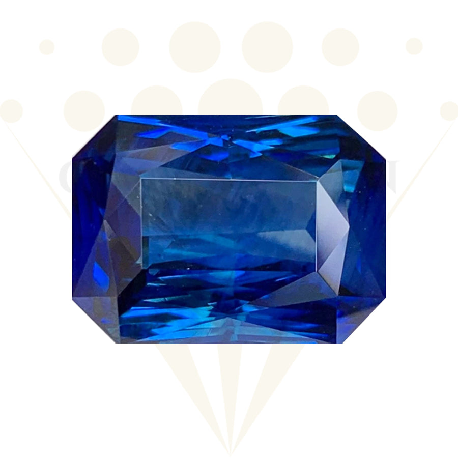 10.90 Cts Natural Blue Sapphire Radiant Cut - CeylonFineGemsCo