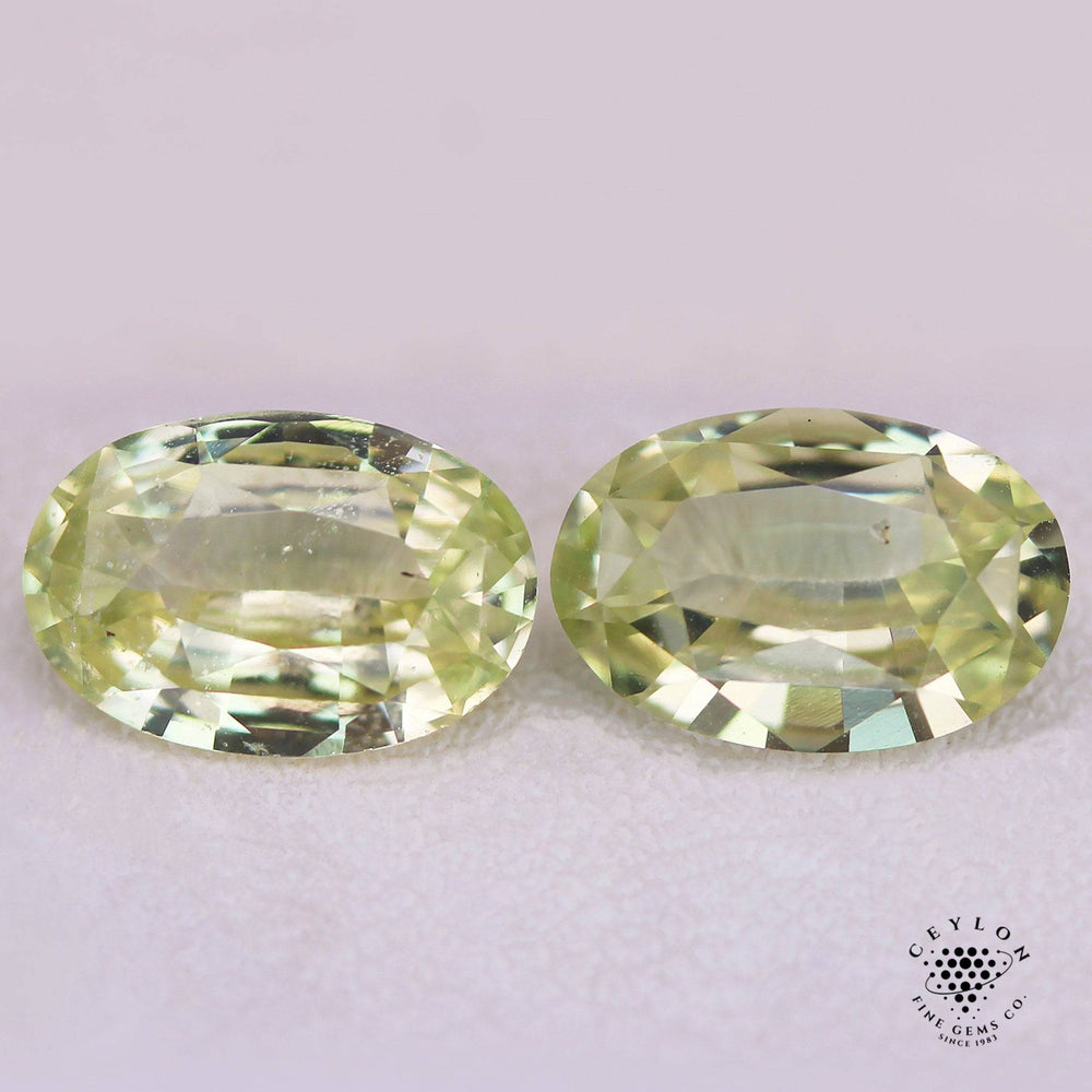 Mint Green Sapphire pair 1.80, 1.79 Carats, Sapphire Pair, Matching Sapphire, Sapphire Earring ,  Earring pair, Twin Stones, Jewelry, - CeylonFineGemsCo