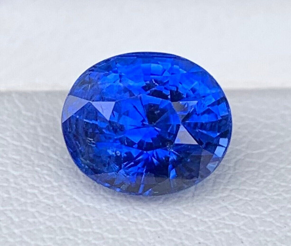 Intense Cornflower Blue sapphire 3.06 Cts , Natural Fine Sapphire, Ceylon Cornflower Blue Sapphire, French color Natural Blue Sapphire Ring - CeylonFineGemsCo